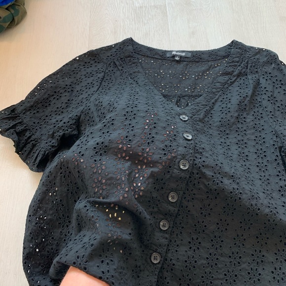 Madewell eyelet village ruffle-sleeve shirt - Picture 5 of 5